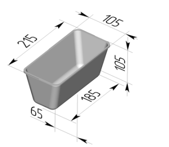 Форма для хлеба 215x105x105мм Spika №10-5 в ШефСтор (chefstore.ru)